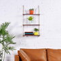 Hanah Home Raf236 Estantería de Pared de Madera de Abeto en Nogal